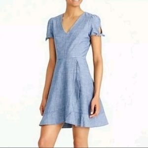 J. Crew Chambray dress with ruffle